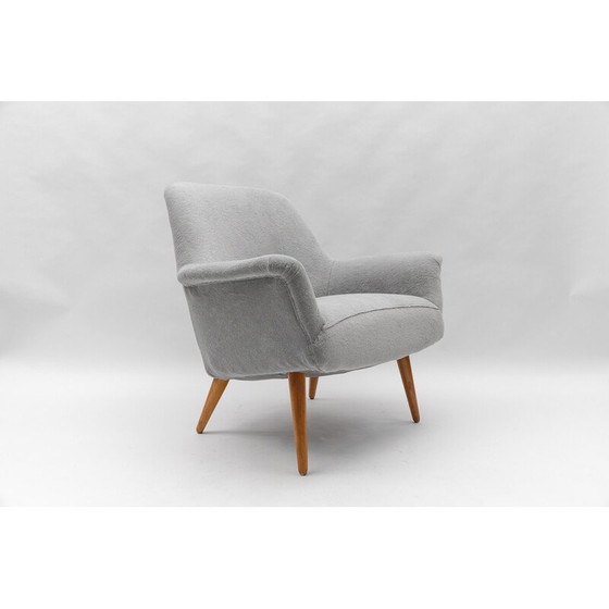 Image 1 of Paar vintage Teddy stoffen fauteuils, 1950