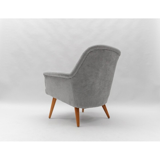 Image 1 of Paar vintage Teddy stoffen fauteuils, 1950