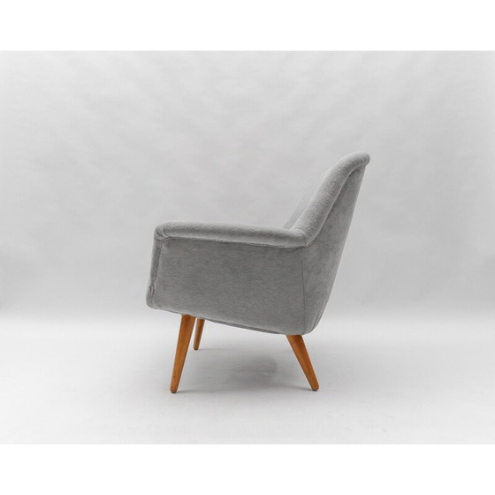 Image 1 of Paar vintage Teddy stoffen fauteuils, 1950