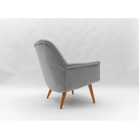 Image 1 of Paar vintage Teddy stoffen fauteuils, 1950