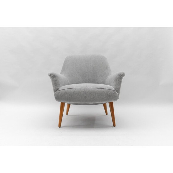 Image 1 of Paar vintage Teddy stoffen fauteuils, 1950
