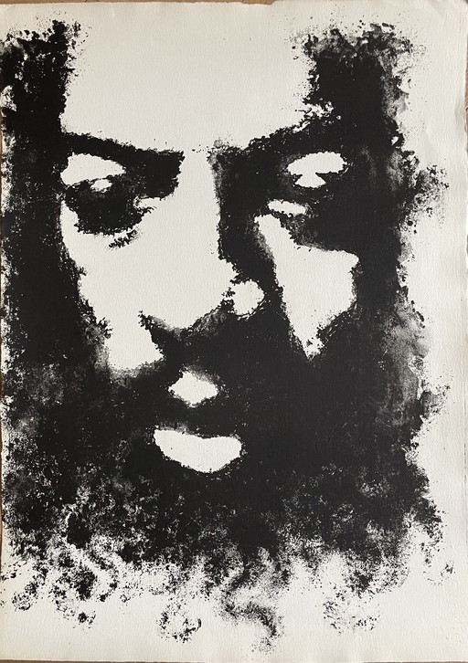 Francis Paudras, Portret Ornette Coleman, 1967, Lithografie