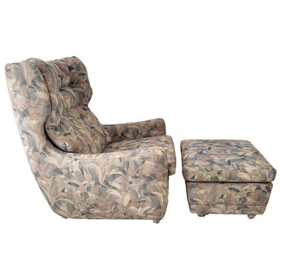 Image 1 of Vintage bohemian fauteuil armstoel kelim stijl