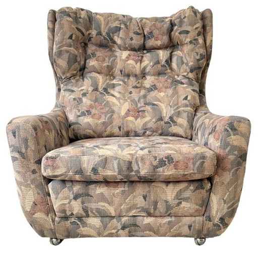 Vintage bohemian fauteuil armstoel kelim stijl