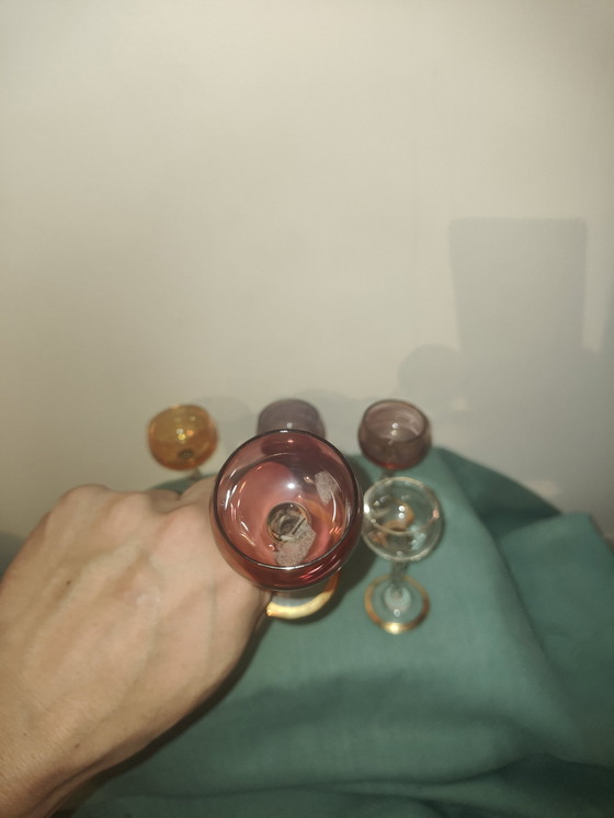 Image 1 of Murano kristallen likeurglas op voet