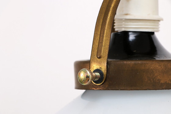 Image 1 of Vintage hanging lamp by Soholm made of white glass, 1970