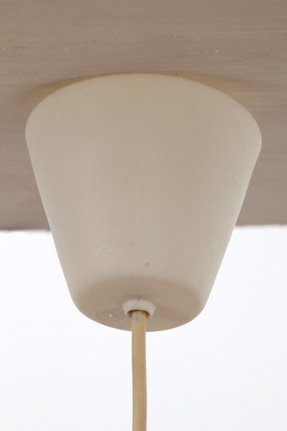 Image 1 of Vintage hanging lamp by Soholm made of white glass, 1970