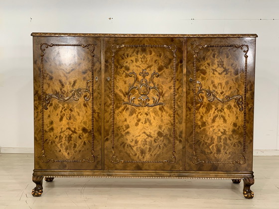 Image 1 of Antieke linnenkast highboard rond 1900