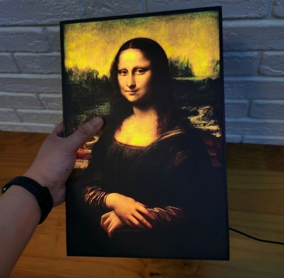 Image 1 of Wandlamp - Led verlichting - Mona Lisa - Leonardo da Vinci - 2000
