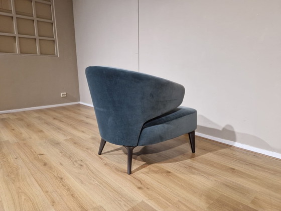 Image 1 of Minotti Aston Fauteuil Groen Velvet Stof Design Rodolfo Dordoni