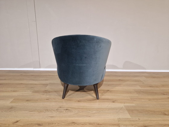 Image 1 of Minotti Aston Fauteuil Groen Velvet Stof Design Rodolfo Dordoni