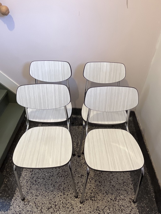 4x formica stoelen