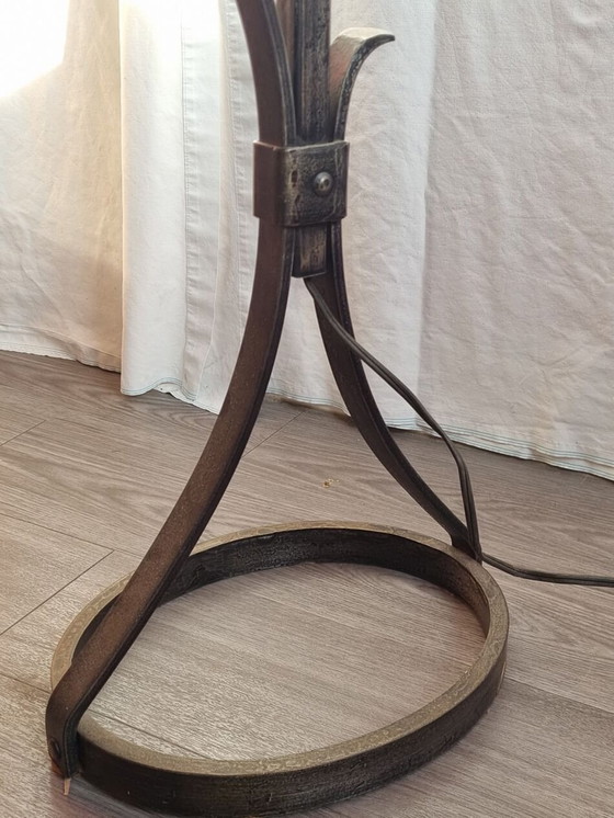 Image 1 of Brutalistische smeedijzeren vloerlamp van Jp Ryckaert