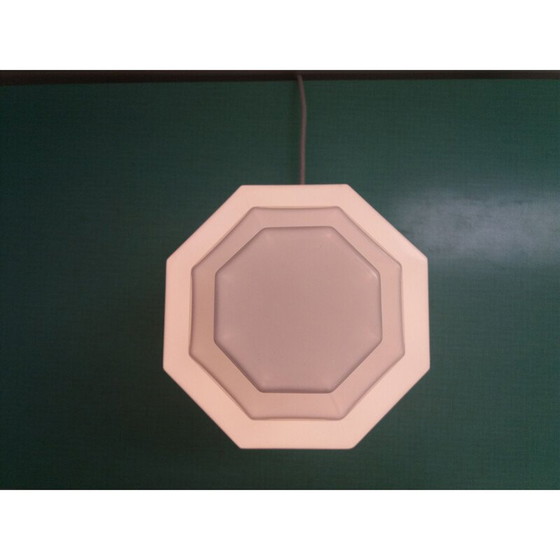 Image 1 of Vintage chromen en glazen tafellamp, Tsjecho-Slowakije 1940