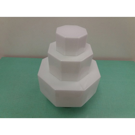 Image 1 of Vintage chromen en glazen tafellamp, Tsjecho-Slowakije 1940