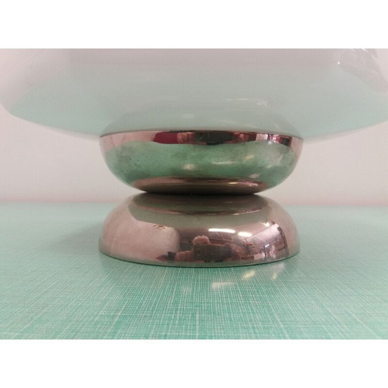 Image 1 of Vintage chromen en glazen tafellamp, Tsjecho-Slowakije 1940