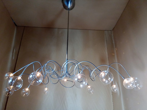 Harco Loor design lamp big bubbles 14 kristalheldere bollen 