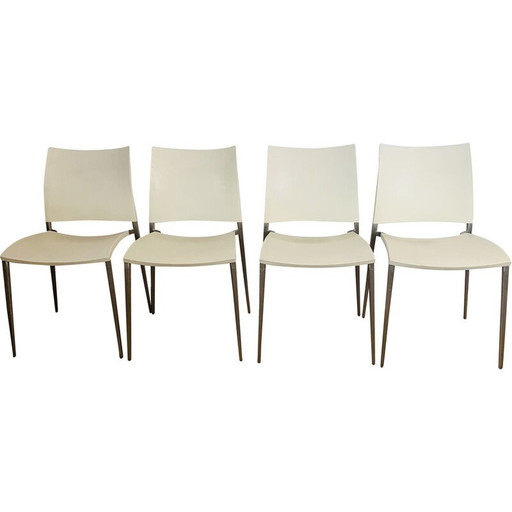 Set van 4 vintage stoelen van Desalto Sand