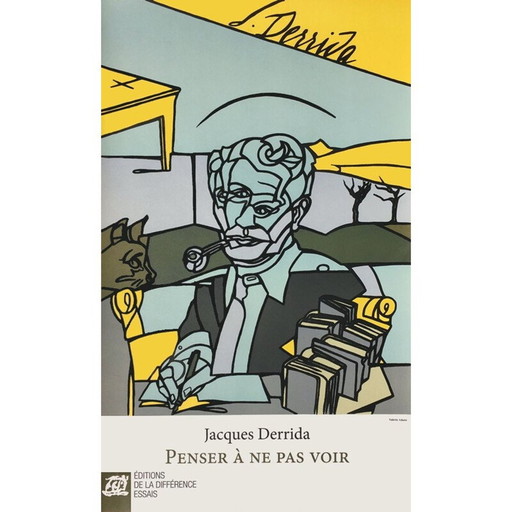 Vintage poster "Jacques Derrida" door Valério Adami, 2004