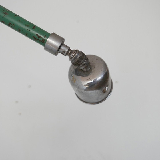 Image 1 of Vintage Zweedse beschilderde uitschuifbare industriële wandlamp, 1950