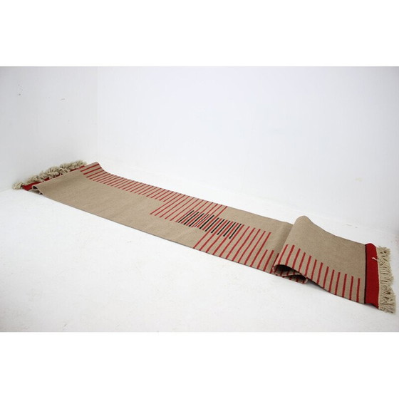 Image 1 of Vintage modernistisch geometrisch abstract vloerkleed, 1960