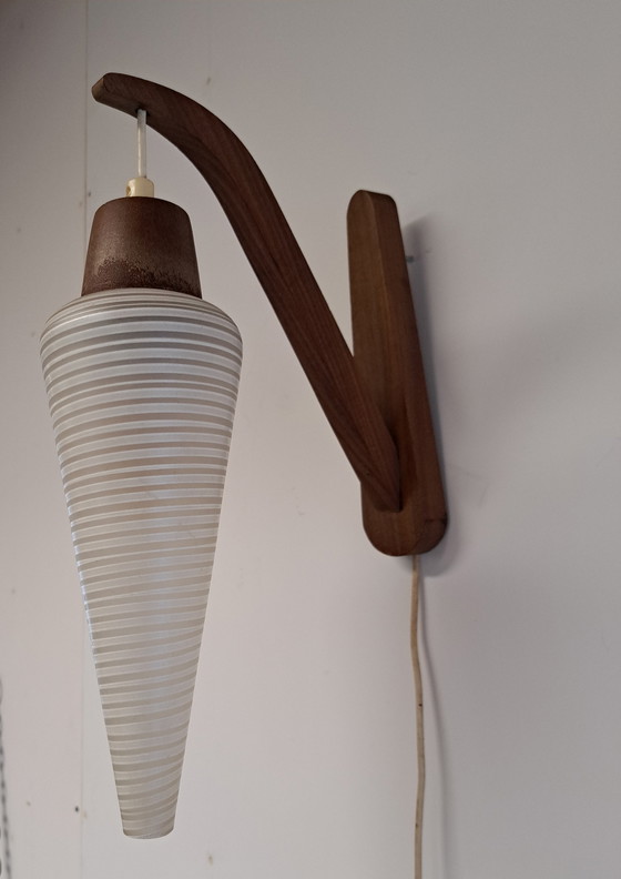 Image 1 of Vintage wandlamp teak