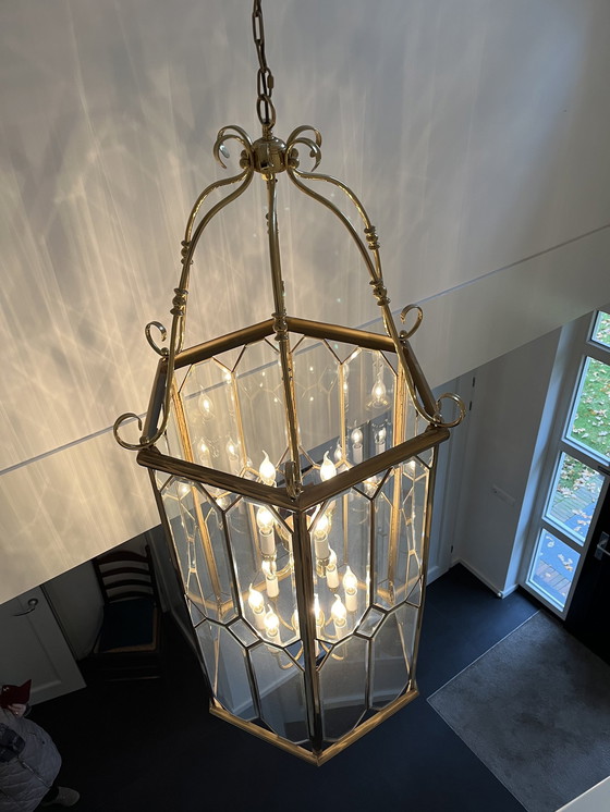 Image 1 of Vintage zeshoekige hanglamp