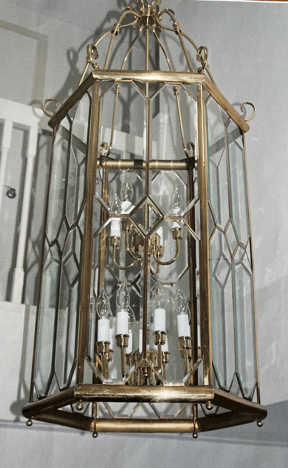 Image 1 of Vintage zeshoekige hanglamp