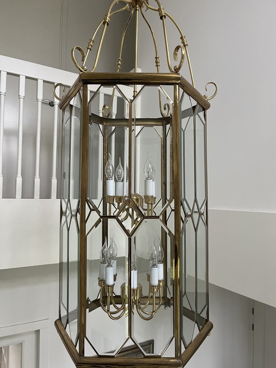 Image 1 of Vintage zeshoekige hanglamp