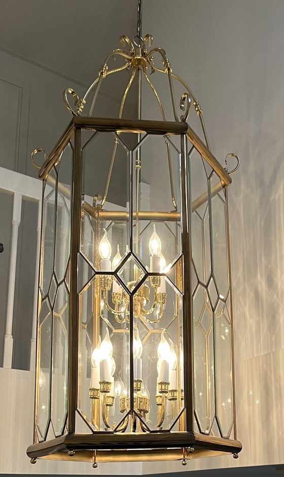 Image 1 of Vintage zeshoekige hanglamp