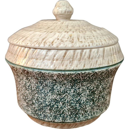Vintage geglazuurde keramische pot, 1950