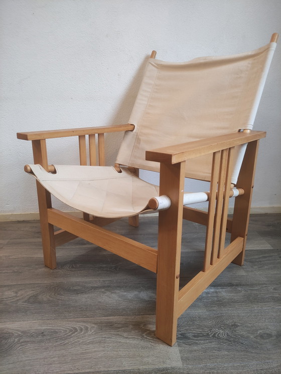 Image 1 of Vintage Scandinavisch design Safari chair fauteuil