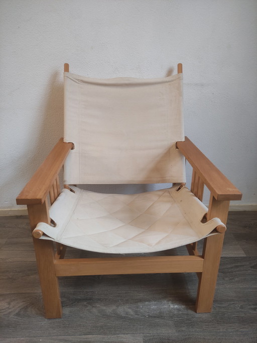 Vintage Scandinavisch design Safari chair fauteuil