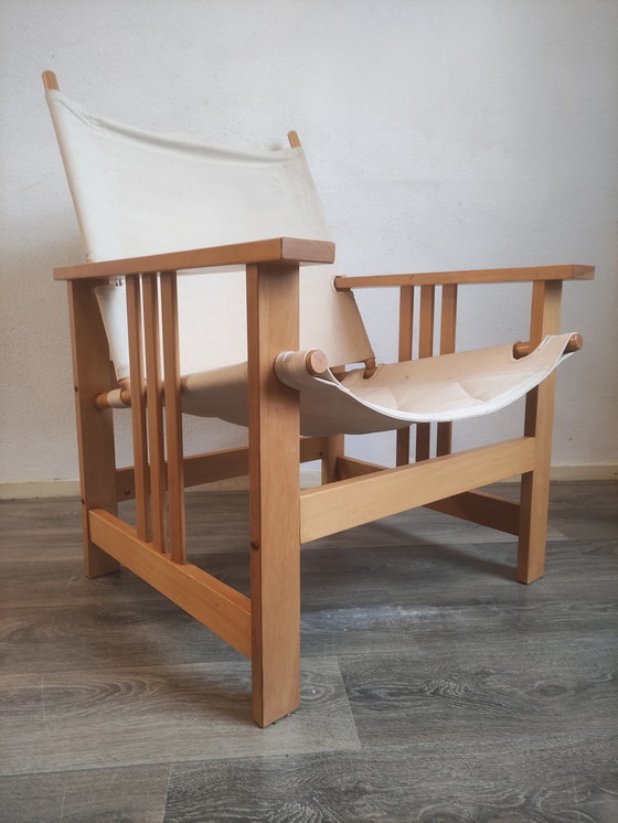 Image 1 of Vintage Scandinavisch design Safari chair fauteuil