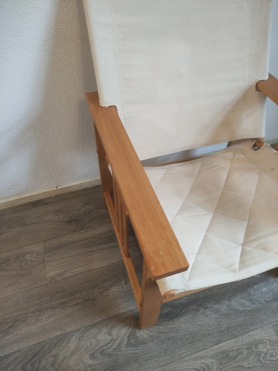 Image 1 of Vintage Scandinavisch design Safari chair fauteuil