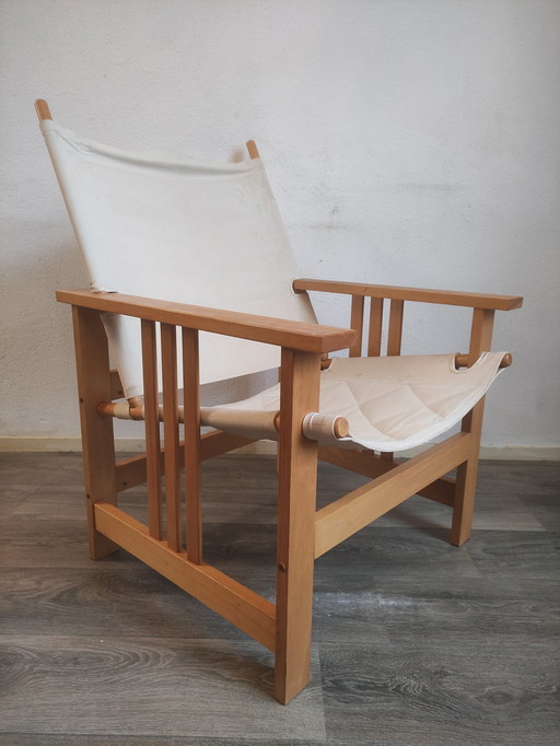 Vintage Scandinavisch design Safari chair fauteuil