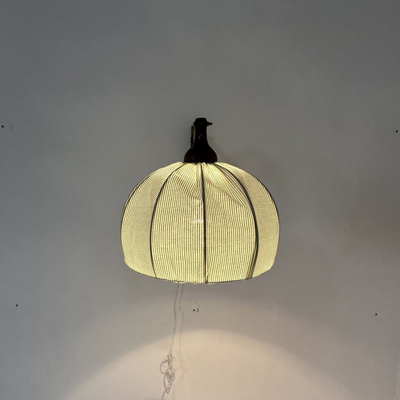 Image 1 of Vintage teakhouten schaar wandlamp , jaren 1960