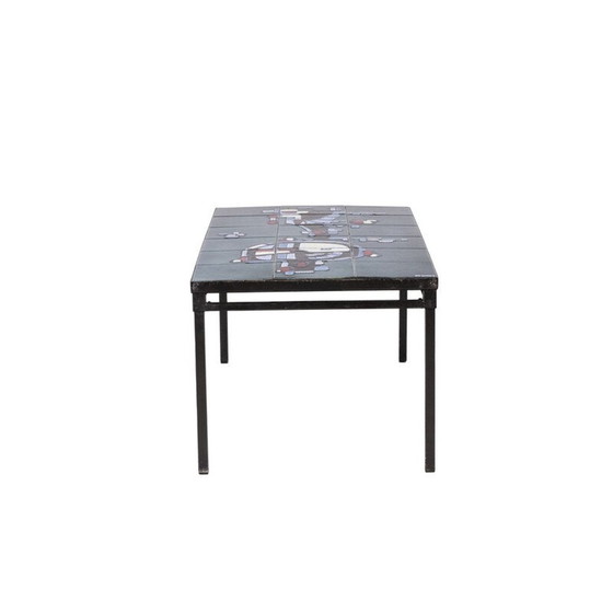 Image 1 of Vintage keramische salontafel, Frankrijk 1950