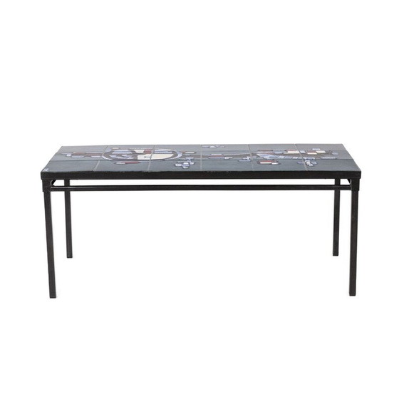 Image 1 of Vintage keramische salontafel, Frankrijk 1950