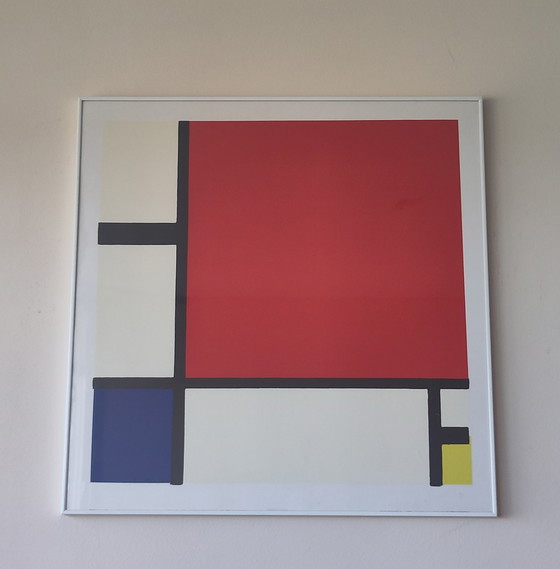 Image 1 of Piet Mondriaan Compositie rood blauw en geel