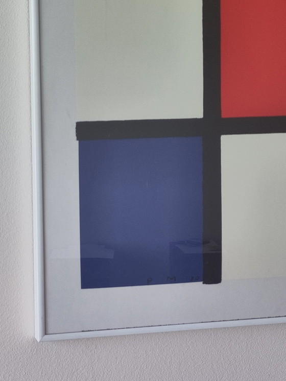 Image 1 of Piet Mondriaan Compositie rood blauw en geel