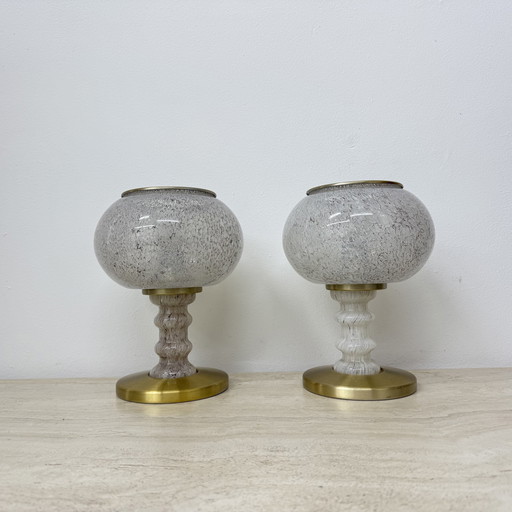 Set van 2 Doria Leuchten tafellampen , 1970S Duitsland