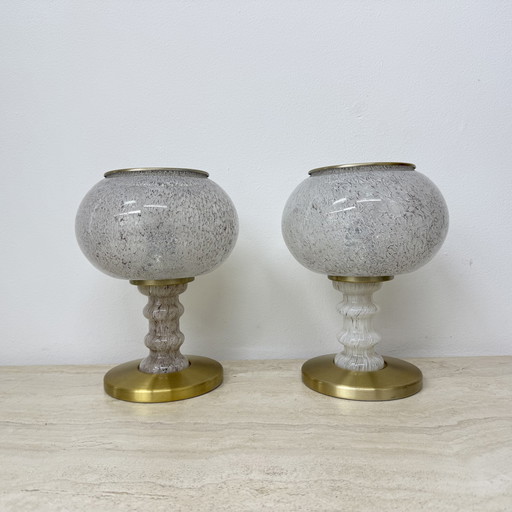 Set van 2 Doria Leuchten tafellampen , 1970S Duitsland