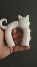 Peter Selhorst Poterie Kat Wit Porcelein