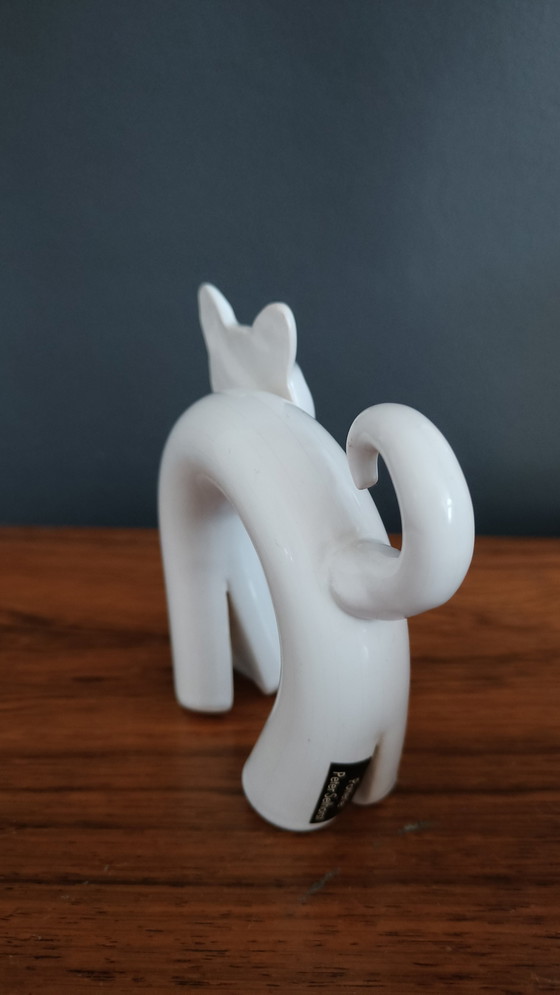Image 1 of Peter Selhorst Poterie Kat Wit Porcelein