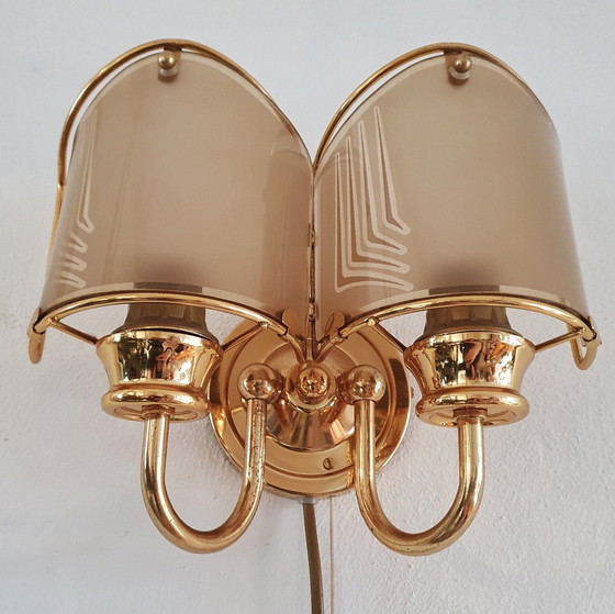 Image 1 of Dubbele Wandlamp Hollywood Regency