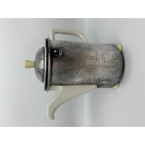 Image 1 of Vintage Art Deco gehamerd metaal en porseleinen theeservies voor Wmf, 1930