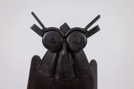 Image 1 of Paar ijzeren uilen en strijkijzers. 1950s.