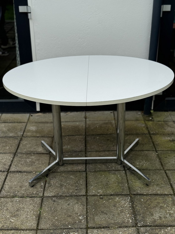 Image 1 of Vintage uitklapbare eettafel uit het ruimtetijdperk