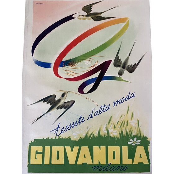 Image 1 of Vintage reclameposter van Giovanola, Italië 1960